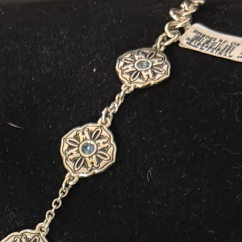 New Brighton Silver Bracelet with Blue Accents